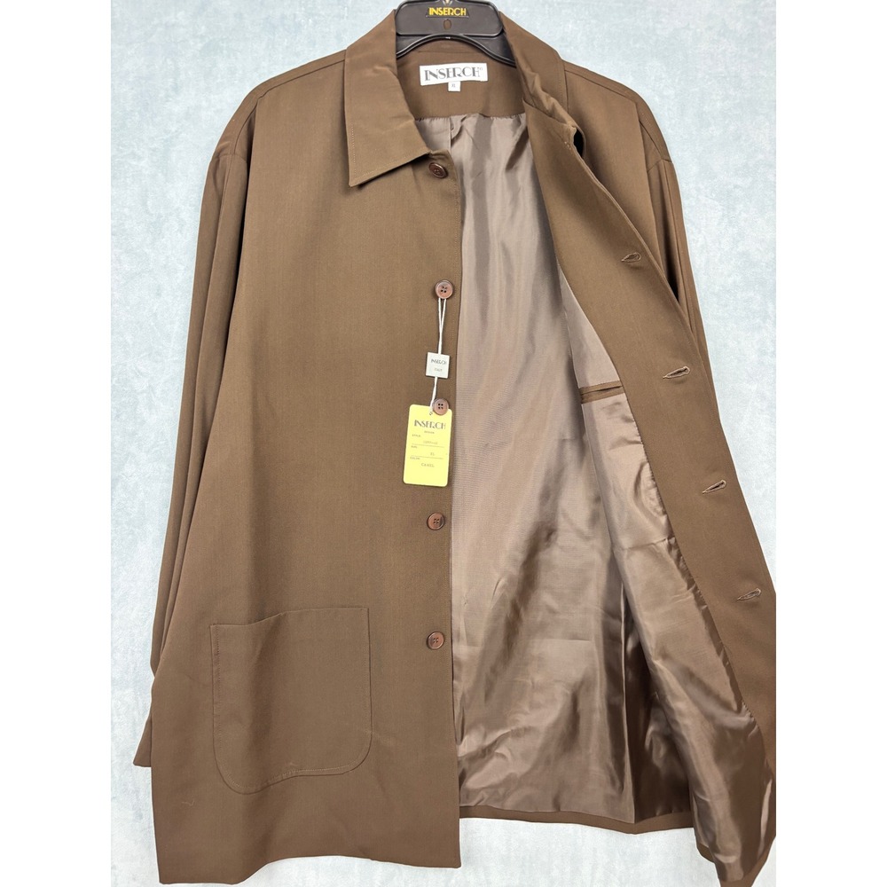 Inserch Design Mens XL Camel Brown Button Front Jacket 15777-43 NWT